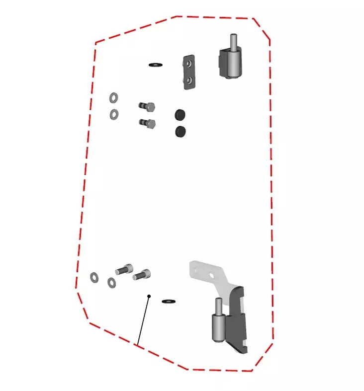 DFK Oven Saranasarja Vasen Polaris Ranger 570 Midsize 2022-> - DFK hyttien varaosat ja tarvikkeet - D528153 - 1
