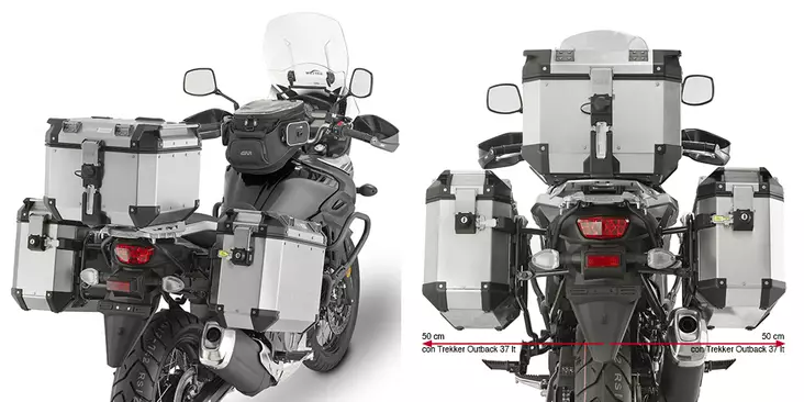 Givi putkisivutelineet Trekker Outback Suzuki DL650 V-Strom 17- - Kiinnityssarjat ja tavaratelineet - D246733 - 1