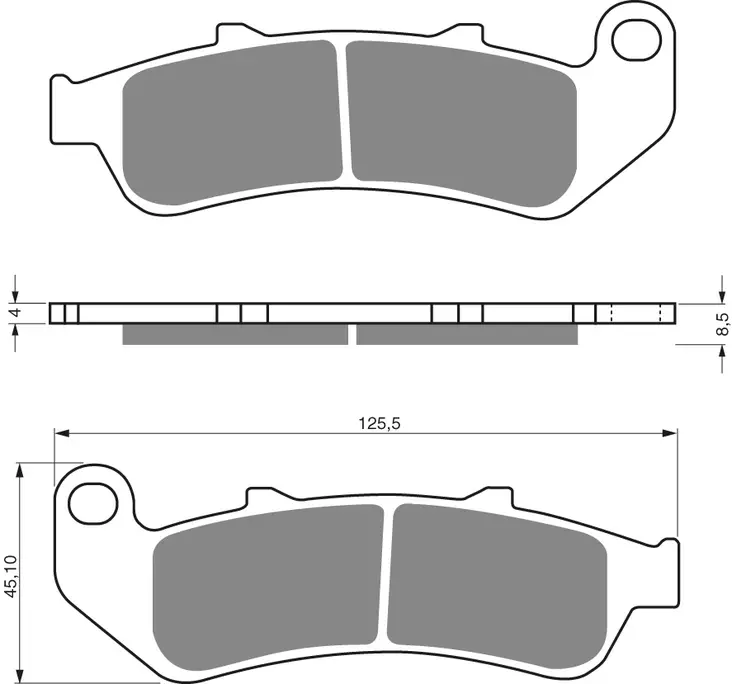 GOLDFREN Jarrupalat 055 Ceramic Carbon S3 - Moottoripyörän jarrupalat - D227903 - 1