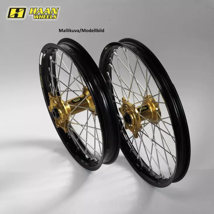 Haan wheel KX65 00- 12-1,60 GOLD HUB/BLACK RIM - Moottoripyörän vanteet - D350683 - 1