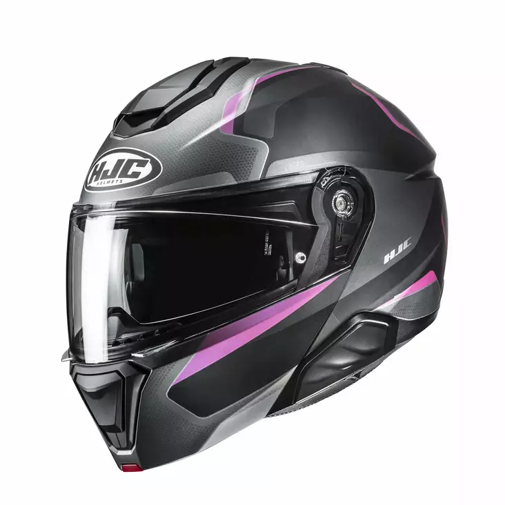 HJC Kypärä i91 Felio Harmaa/Pinkki MC8SF L - Avattavat kypärät - D524973 - 1