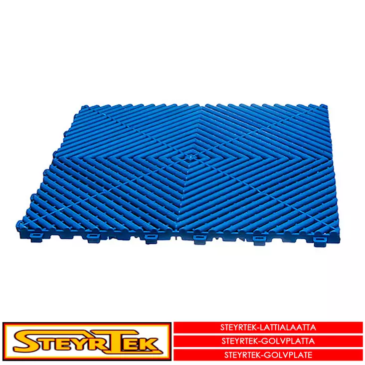 Lattialaatta, ocean blue 40x40cm 4 kpl - Lattialaatat halliin / talliin - 499-66683 - 1