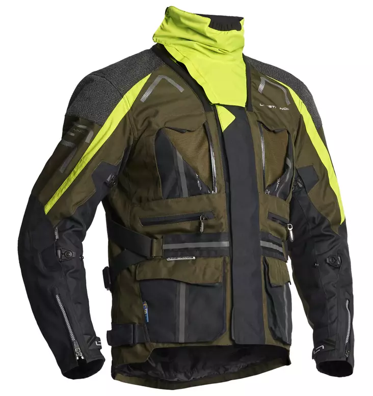 Lindstrands Tekstiilitakki Oman Musta/kiwi - Moottoripyörä ajotakit - D328723 - 1