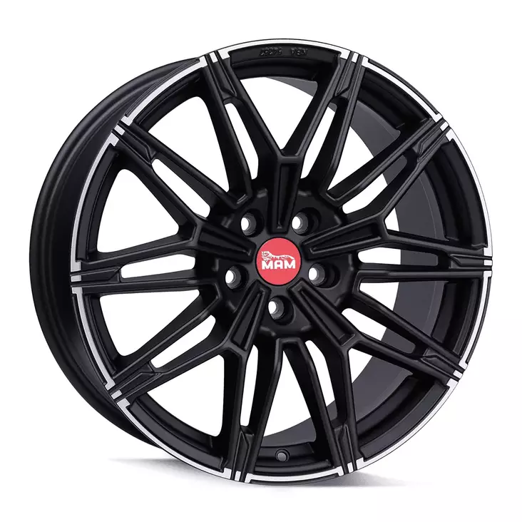 MAM B3N Matt Black Lip Polish alumiinivanne 8.5x19 - 19-tuumaiset alumiinivanteet - 499-142783 - 1