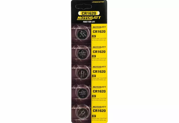 Motobatt CR1620 3.0V Lithium battery (5pcs) - Sähköasennustarvikkeet - D278073 - 1