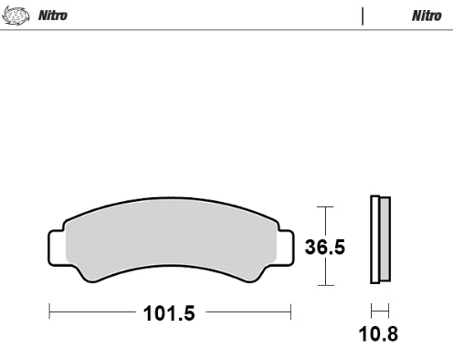 Motomaster Brake pads Nitro: ATV/UTV CF MOTO - Moottoripyörän jarrupalat - D481513 - 1
