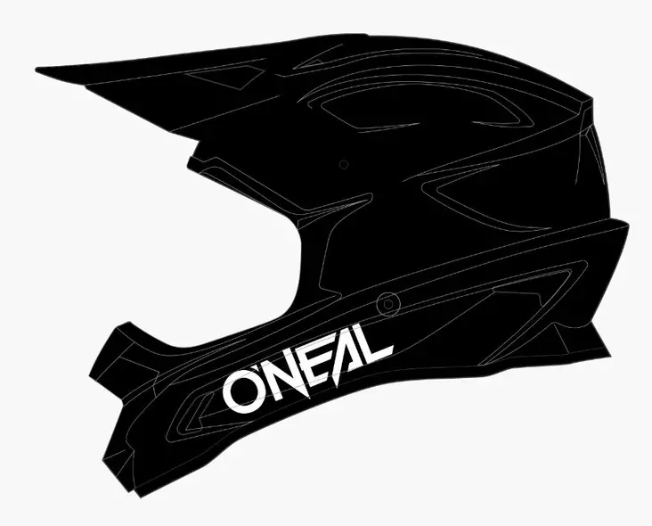 O'Neal 3-srs Matta Musta Crossikypärä Coolmax® Sisustalla - Crossikypärät - D348633 - 1