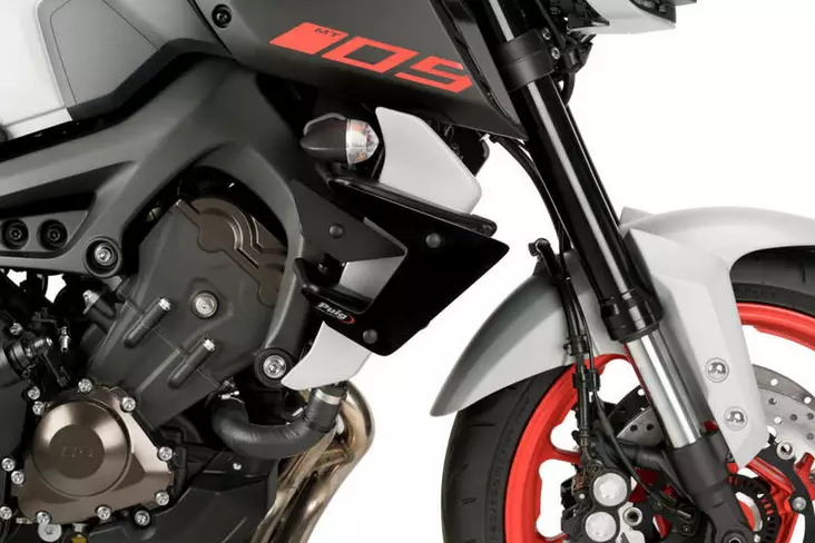 Puig Downforce Naked Side Spoilers Yamaha Mt-09 17'- C/Black - Moottoripyörän katteet ja tuulenohjaimet - D407043 - 1
