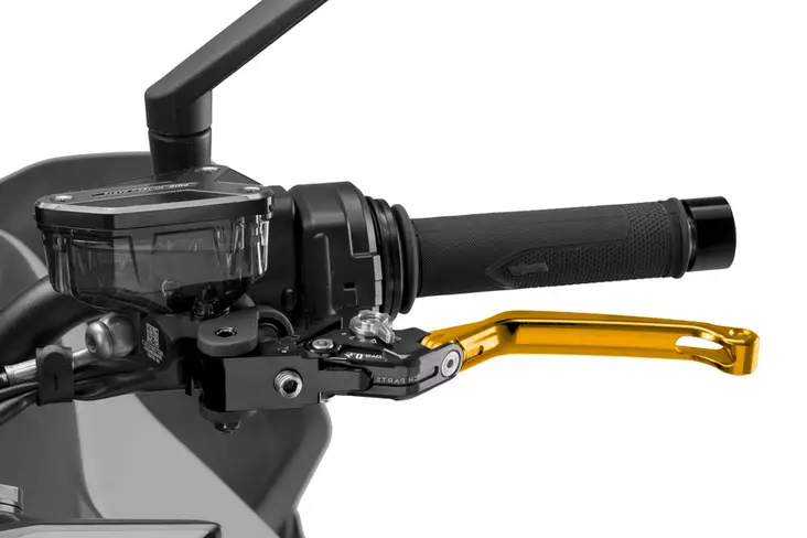 Puig Foldable Clutch Lever 4.0 C/Gold Selector C/Silver - Moottoripyörän vivut ja vivunrungot - D529613 - 1
