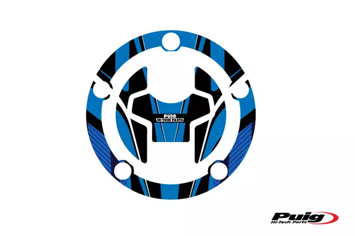 Puig Fuel Cap Cover Radikal Suzuki C/Blue - Mallikohatiset tarrasarjat - D303253 - 1