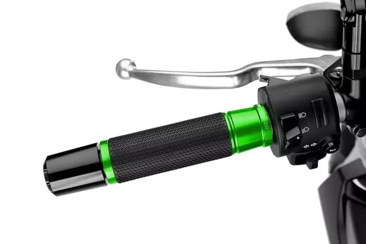 Puig Grips By Pair Hi-Tech Ascent 123Mm C/Green - Moottoripyörän kahvakumit - D358973 - 1