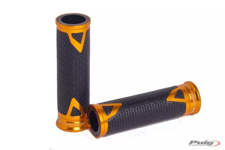 Puig Grips By Pair Puig Hi-Tech Radical Alu C/Gold - Moottoripyörän kahvakumit - D299533 - 1