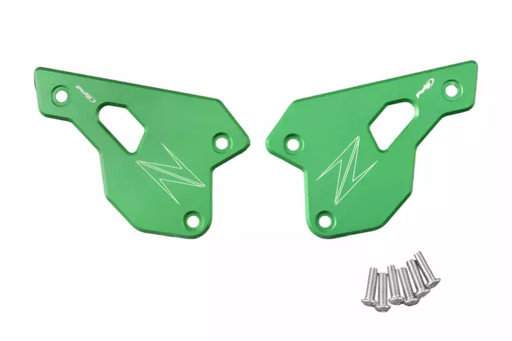 Puig Heel Plates Kawasaki Z900 23'- C/Green - Moottoripyörän jalkatappien tarvikkeet - D536953 - 1