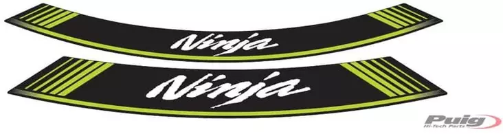 Puig Kit 8 Rim Strips Ninja C/Green - Moottoripyörän vanneteipit - D298673 - 1