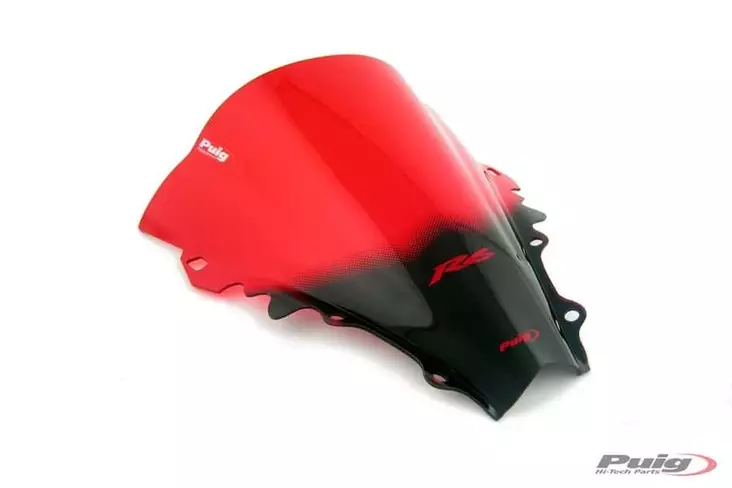 Puig Racing Screen Yamaha R6 06-07' C/Red - Moottoripyörän katteet ja tuulenohjaimet - D297663 - 1