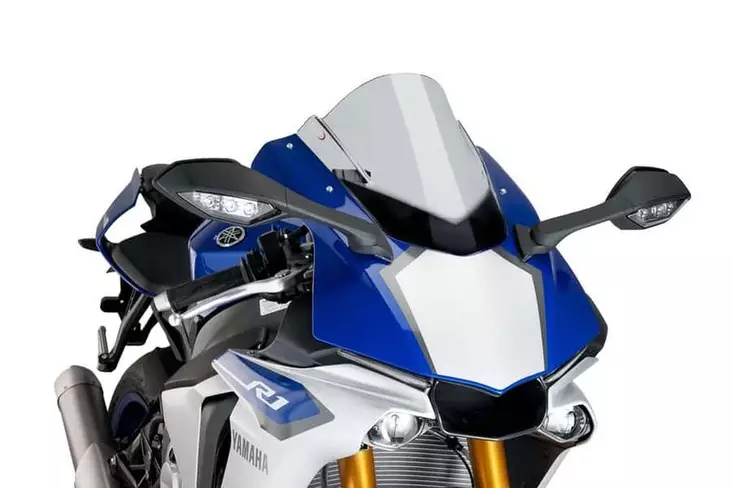 Puig Racing Screen Yamaha Yzf-R1 15'-18' C/Clear - Moottoripyörän katteet ja tuulenohjaimet - D257703 - 1