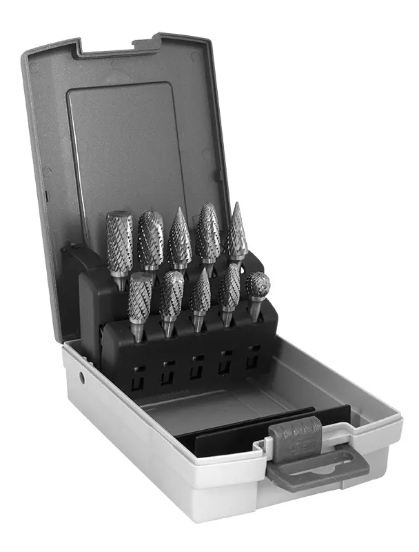 Pyöröviilasarja 4kpl x 10,0mm / 6kpl x 1 - Kovametalliviilat - LX8523 - 1