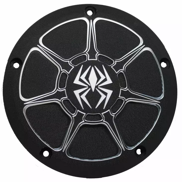 Rekluse Derby Cover - Black Wrinkle - H-D Dyna - Moottoripyörän moottorin kopat - D360833 - 1