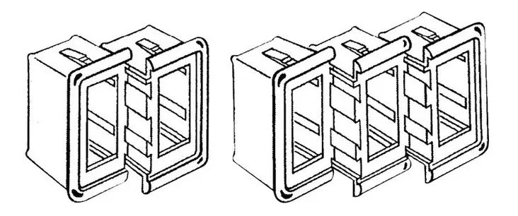 Right/left plastic receptacle - Veneen katkaisijat - D199293 - 1