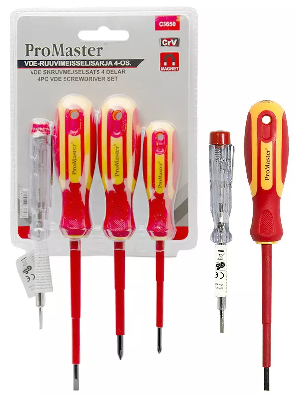 Ruuvimeisselisarja 4-os. vde - Ruuvimeisselit - LX2943 - 1