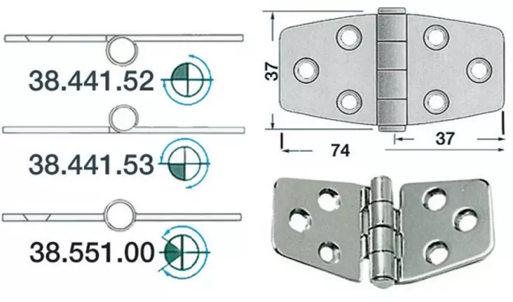 Sarana 74x37 - Veneen saranat - D124693 - 1