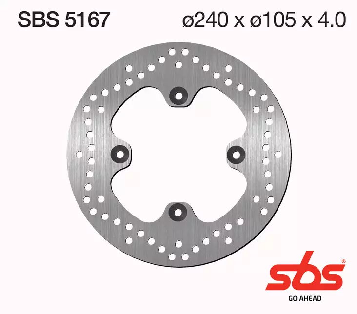 Sbs Jarrulevy Standard - Moottoripyörän jarrulevyt - D241783 - 1