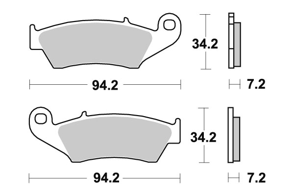 Sbs Jarrupalat Carbon Silver - Moottoripyörän jarrupalat - D220863 - 1