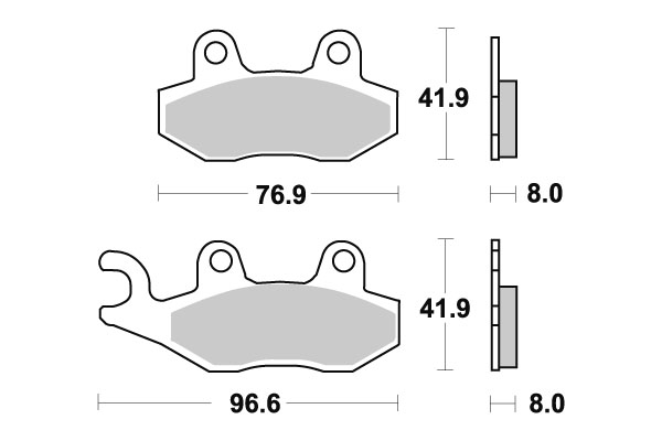 Sbs Jarrupalat Ceramic - Moottoripyörän jarrupalat - D2603 - 1
