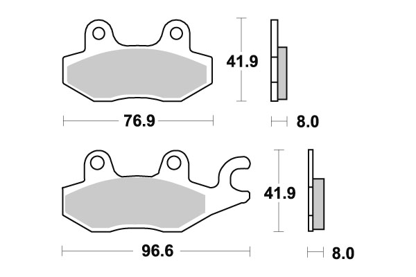 Sbs Jarrupalat Racing Sintered - Moottoripyörän jarrupalat - D220813 - 1