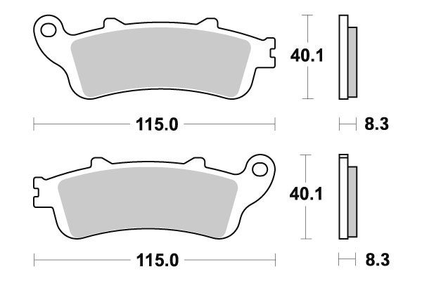 Sbs Jarrupalat Sintered - Moottoripyörän jarrupalat - D2763 - 1
