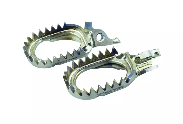 Scar Titanium Footpegs Anti Mud - Honda - Moottoripyörän jalkatapit - D399363 - 1