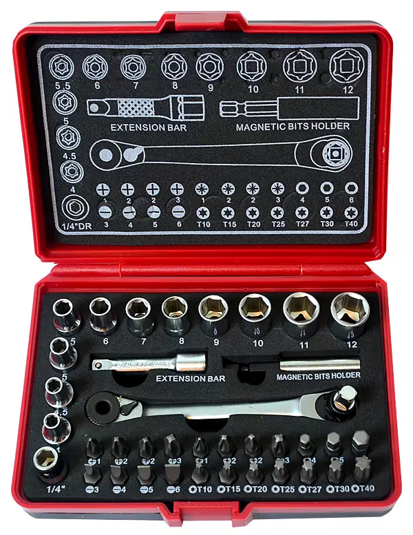 Työkalusarja 1/4" 38-os. - Hylsysarjat - LX1473 - 1