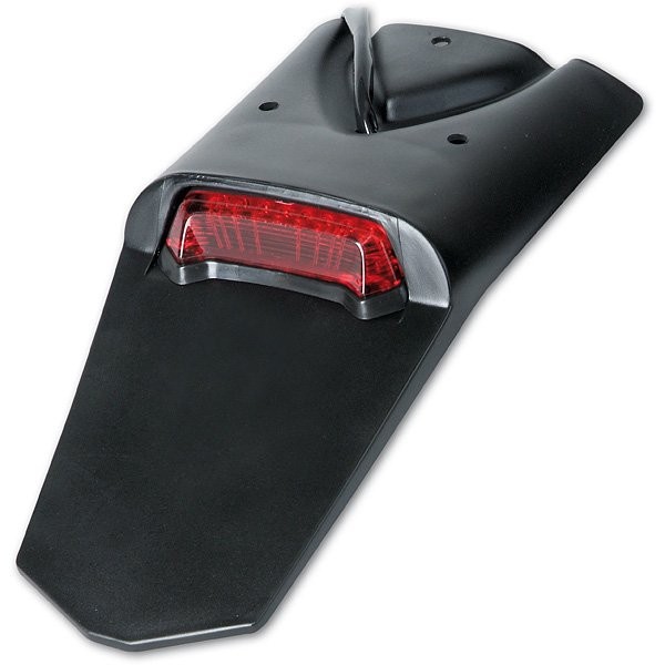 UFO Phantom Takalokasuoja LED-valolla Musta E-hyväksytty - Moottoripyörän takavalot - D303513 - 1