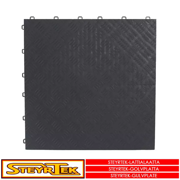 Umpinainen lattialaatta, midnight black 40x40cm 30 kpl - Lattialaatat halliin / talliin - 499-163703 - 1