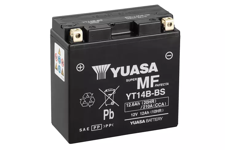 Yuasa akku, YT14B-BS (YT14B-4) (cp) Happopatruuna mukana (4) - Akut - D19443 - 1