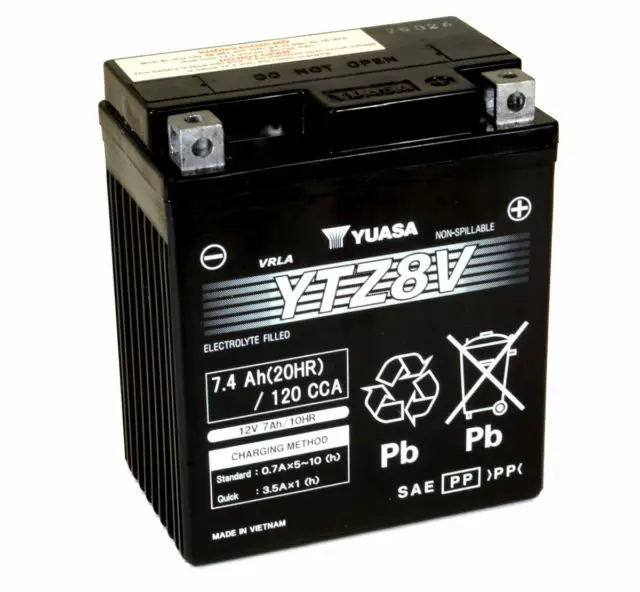 Yuasa akku, YTZ8V (wc) factory activated (10) - Akut - D270303 - 1