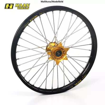 Haan wheel SX&SXF&EXC MODELS 03-14, HSB 03-13 21-1,60 BLACK RIM/GOLD HUB - Moottoripyörän vanteet - D238764 - 1