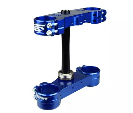Scar Triple Clamps - TC/FC 125-450 14-22 TE/FE 125-501 14-23 Offset:22mm Blue co - Moottoripyörän T-kappaleet - D480254 - 1