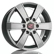 Barzetta Toro TitaniumPolish Pakettiautoihin alumiinivanne 7x16 - 16-tuumaiset alumiinivanteet - 499-174904 - 1