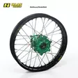 Haan wheel KX450F 03- 17-5,00 GREEN HUB/BLACK RIM - Moottoripyörän vanteet - D303424 - 1