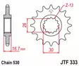 JT Eturatas JTF333.15RB - Moottoripyörän eturattaat - D523974 - 2