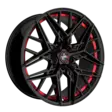 Keskin-Tuning KT25 Black Painted Red Inside alumiinivanne 8.5x19 - 19-tuumaiset alumiinivanteet - 499-184984 - 1