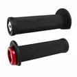 ODI (Single-Clamp) GRIPS RUFFIAN ATV/PWC - V2.1 L/O 125mm ¾ Flg Black w/Red Clam - Moottoripyörän kahvakumit - D510094 - 1