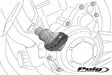 Puig Fork Sliders Honda Cbr600F 11-13'C/Black - Moottoripyörän kaatumatapit - D298914 - 1