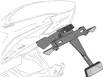 Puig License Support Honda Cbr600Rr 07'-12' C/Black - Moottoripyörän rekisterikilven telineet - D337514 - 1