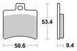 Sbs Jarrupalat Ceramic (747HF) - Mopon ja skootterin jarrupalat - D2374 - 1
