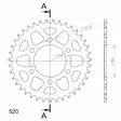 Supersprox Alumiini takaratas RAL-478:39 Musta - Moottoripyörän takarattaat - D306984 - 2