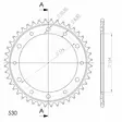 Supersprox / JT Teräs takaratas 1340,44 - Moottoripyörän takarattaat - D101074 - 2