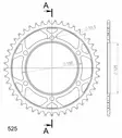 Supersprox / JT Teräs takaratas 899,45 - Moottoripyörän takarattaat - D101084 - 2