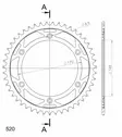 Supersprox Teräs takaratas 828.47 - Moottoripyörän takarattaat - D26804 - 2
